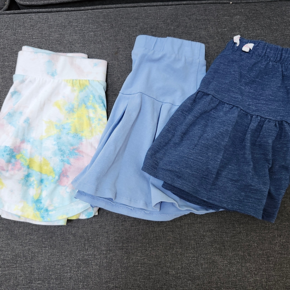 Justice Tie-Dye and Blue Skirt Trio